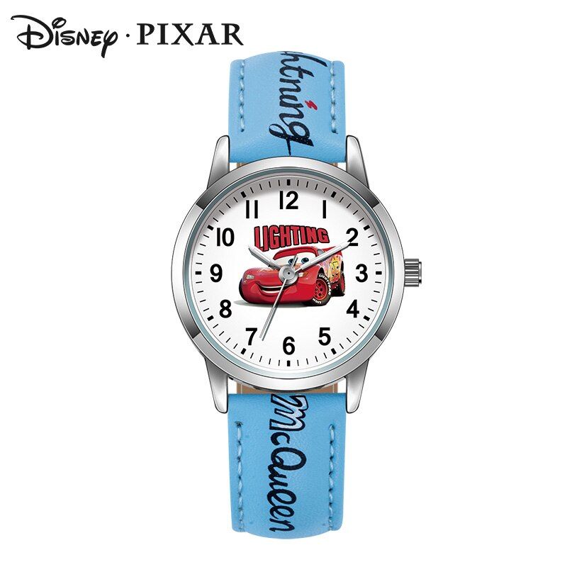 Disney  cars pixar Kids Watches Girls 2021  Relojes Cartoon Children Watches Fashion Kids Cute Leather Quartz Gifts