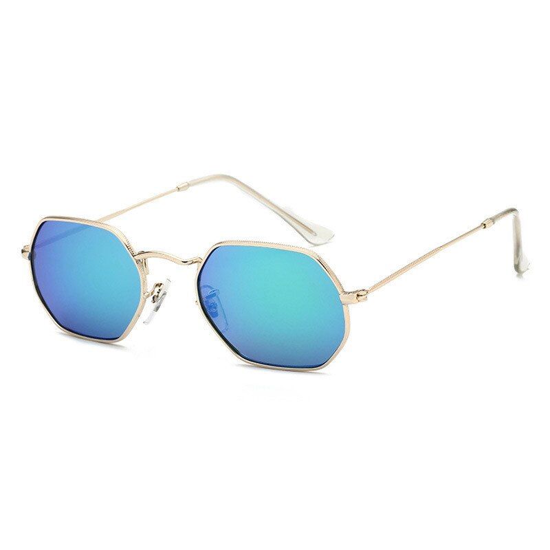 GoldGreenRBRARE 2019 Metal Ocean Lens Sunglasses Women Mirror Classic Retro Street Beat Glasses Men Eyeglasses Shopping Oculos De Sol