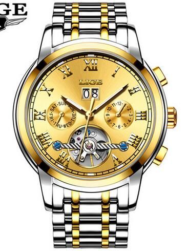 LIGE Mens Watches Top Brand Luxury Automatic Mechanical Watch Men Business Full Steelproof Sport Wrist