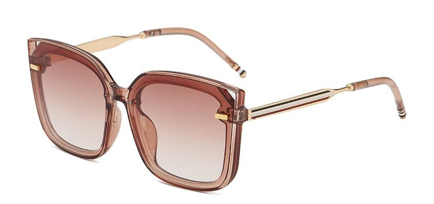 C3 ChampagneNew Big Frame Sunglasses Women Square Brand Designer Shades Flat Lens Sun Glasses Vintage Driving oculos feminino UV400