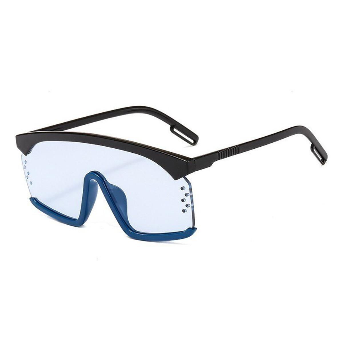 C7 black blue blueOutdoor Traveling Windproof Sunglasses Women Oversized Flat Top Sun Glasses for Ladies Square Gradient Lens Oculos Goggle Shades