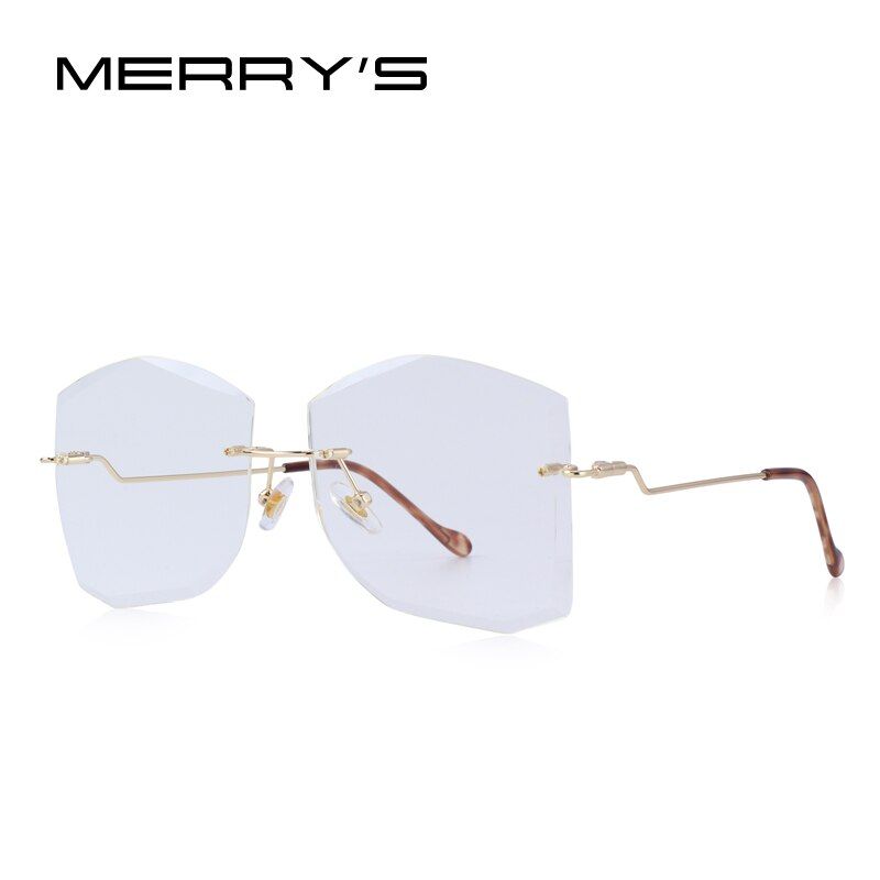 C03 ClearMERRYS DESIGN Women Classic Rimless Sunglasses Gradient Lens 100% UV Protection S6280