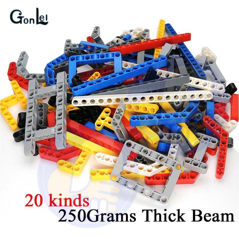 200Grams Technic Gear Studless Beam Arms Pin Connctor Axle chain Panel Chain Link Parts Fit For logoes MOC Brick Bulk DIY Toys