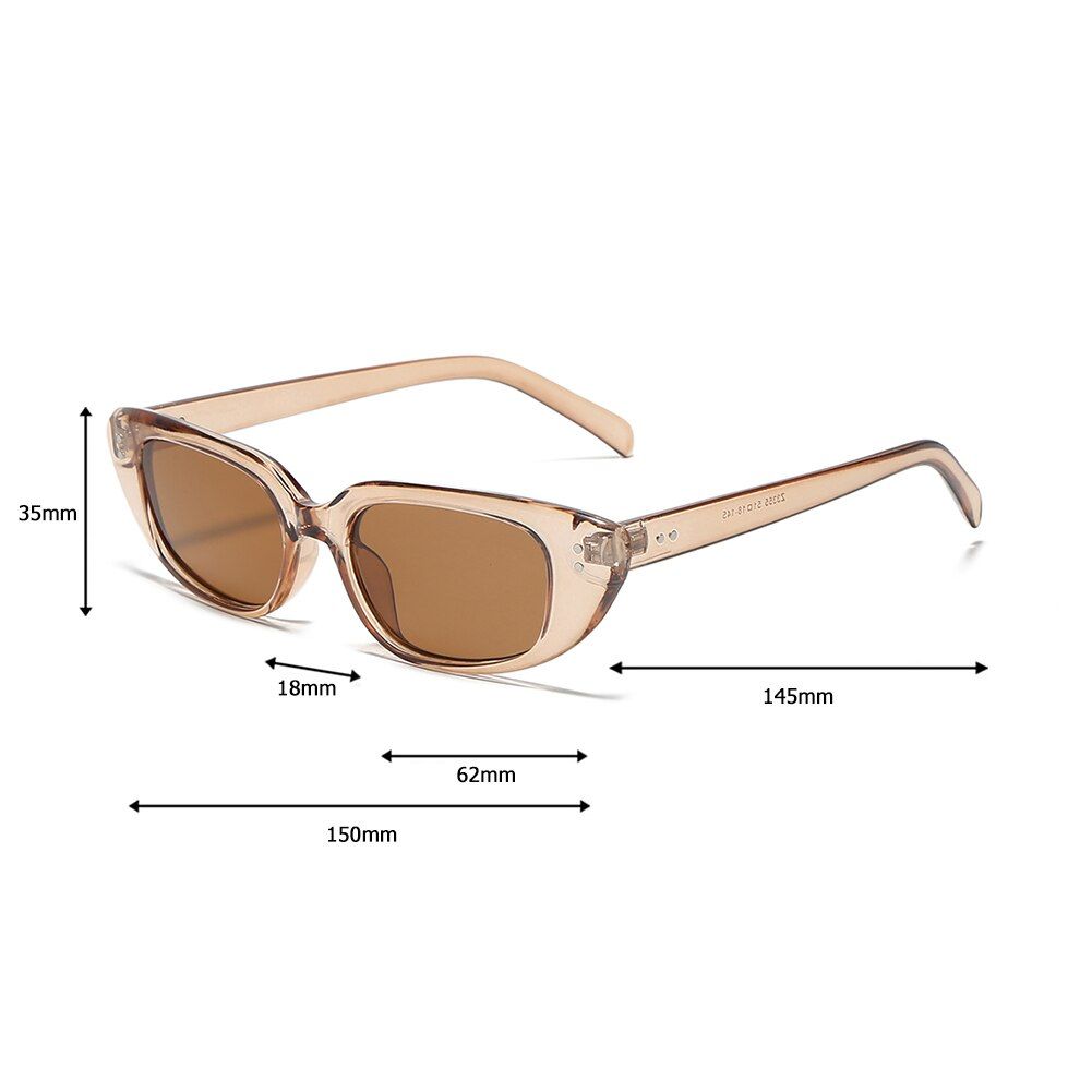 champagneWomen Men Anti-UV Travel Street Photo Eyeglasses Vintage Square Frame Sunglasses Designer Colorful Eyewear for Female Oculos