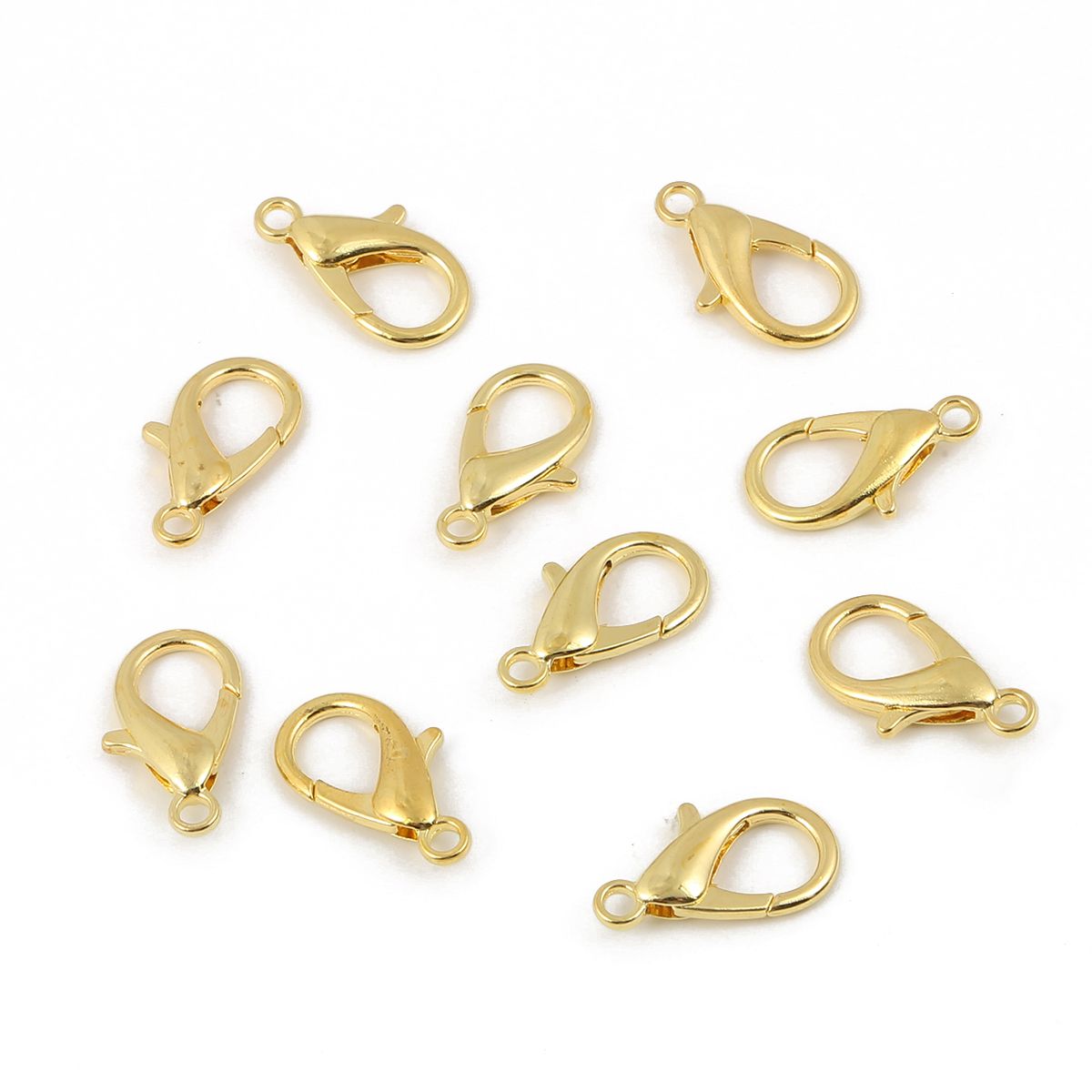 20-50Pcs/Bag Alloy Lobster Clasps Hooks Chain For Bracelet DIY Making Findings Supplies