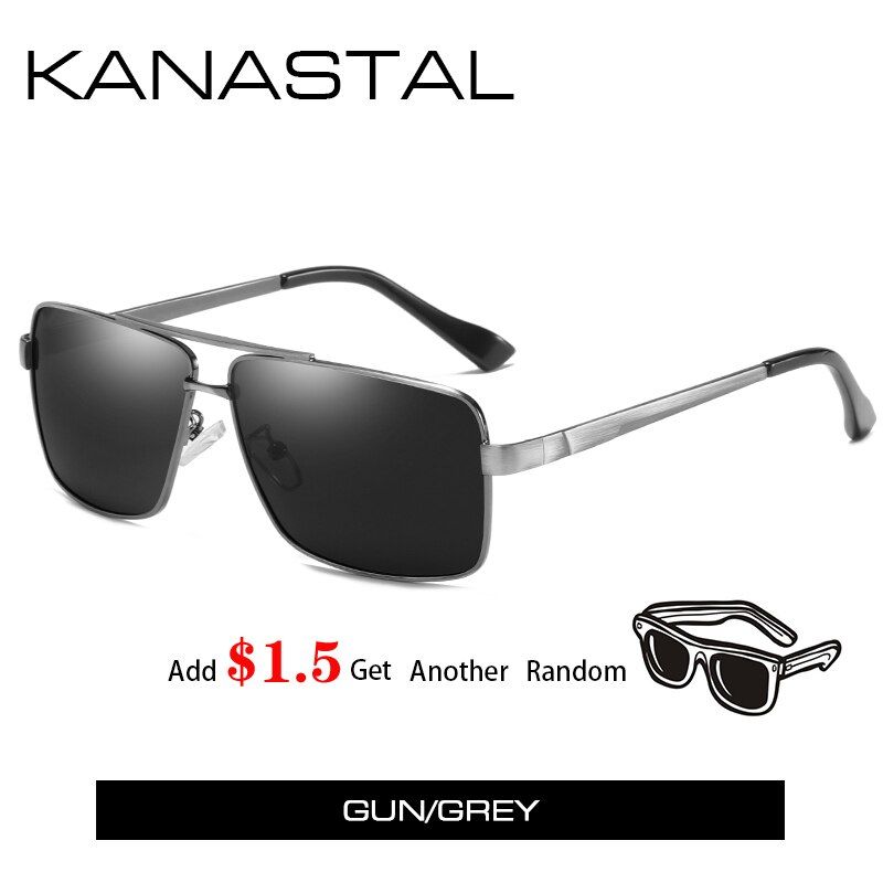GunGrey2Without PackageSquare Polarized Sunglasses Men Woman Fashion Metal Sun Glasses For Men Driving Shades Glasses Sports Eyewear Goggles UV400