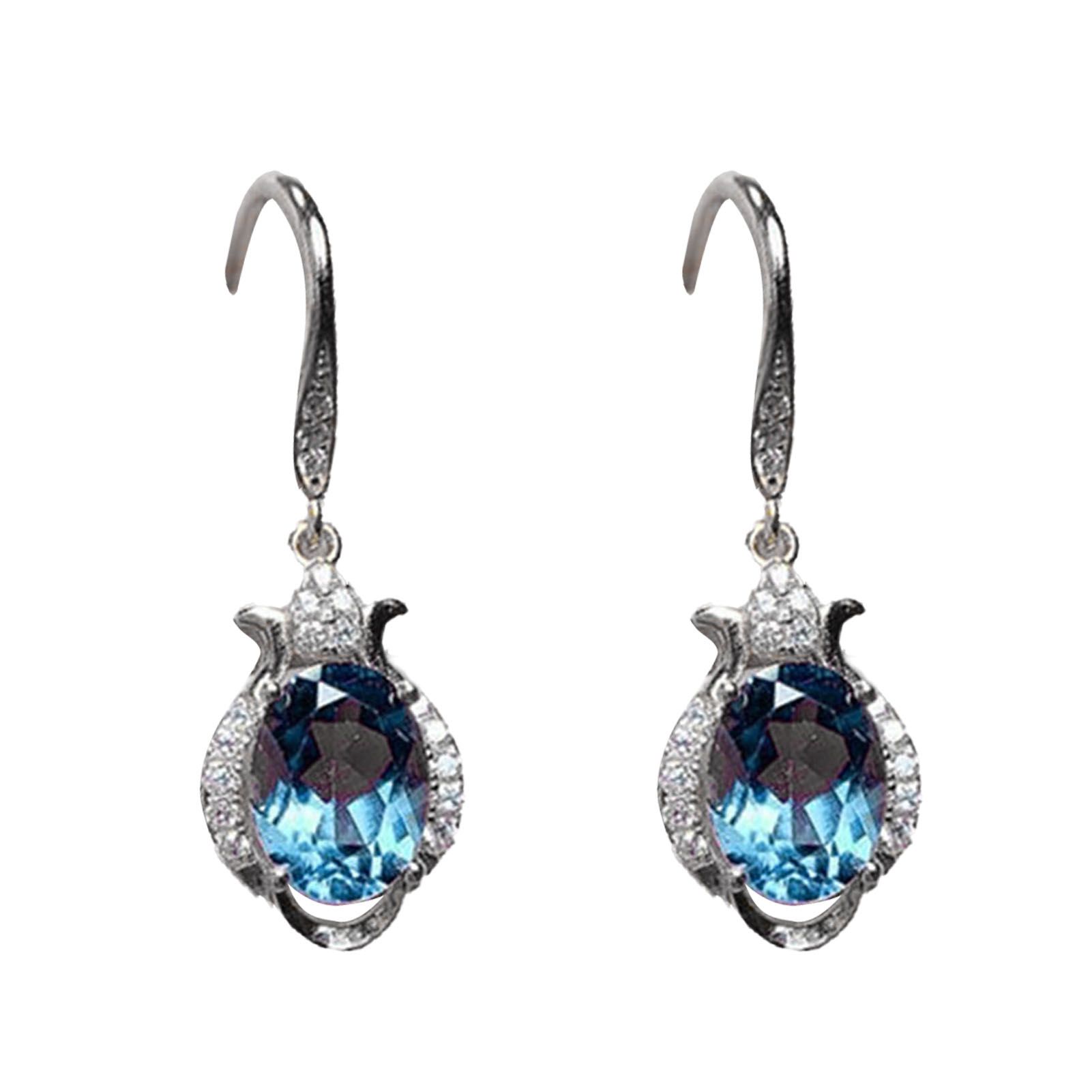 Earrings Faux Topaz Long Lasting Lightweight Dangle Earrings