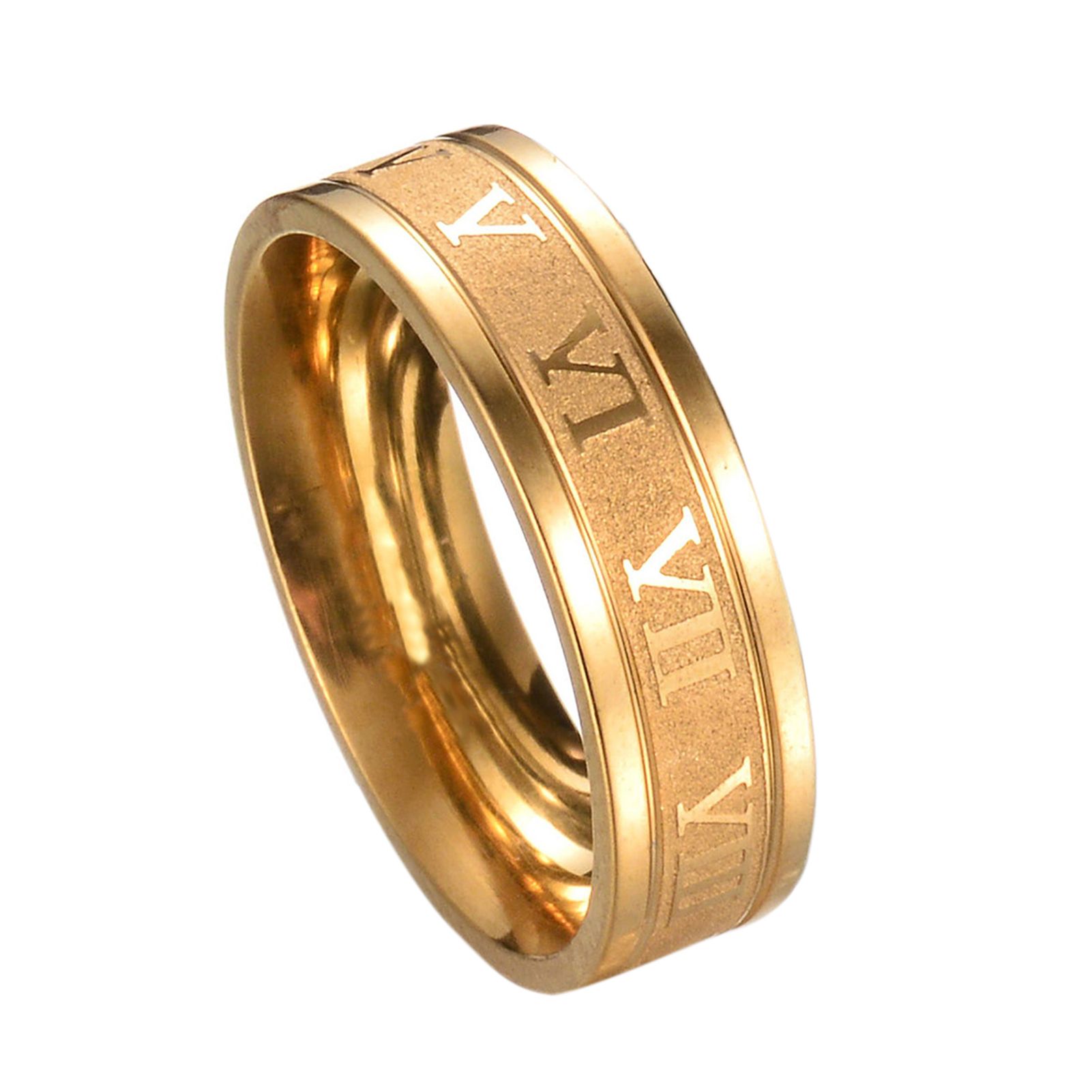 Finger Ring Fine Workmanship Roman Numeral Men Finger Band