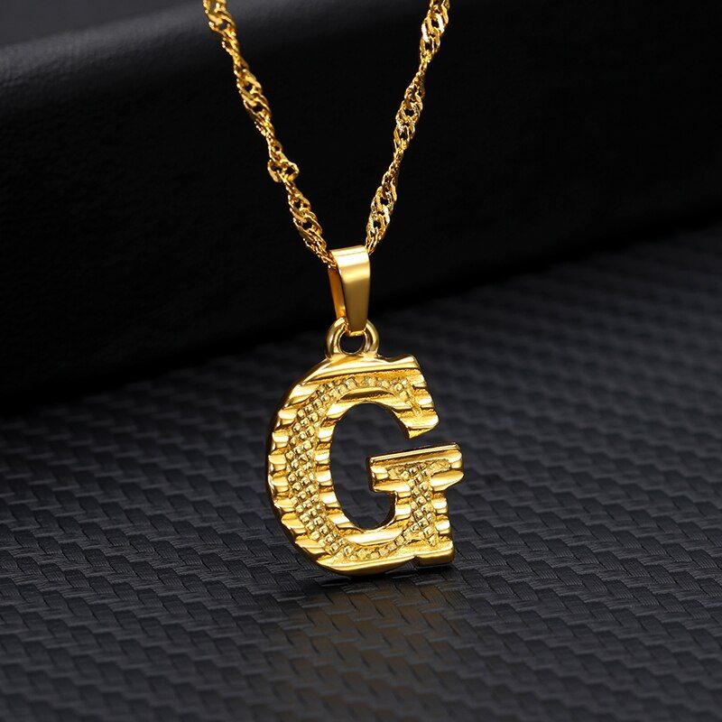 initial necklace stainless steel hip hop jewelry intials necklace for women letter necklace women gothic jewelry collar inicial