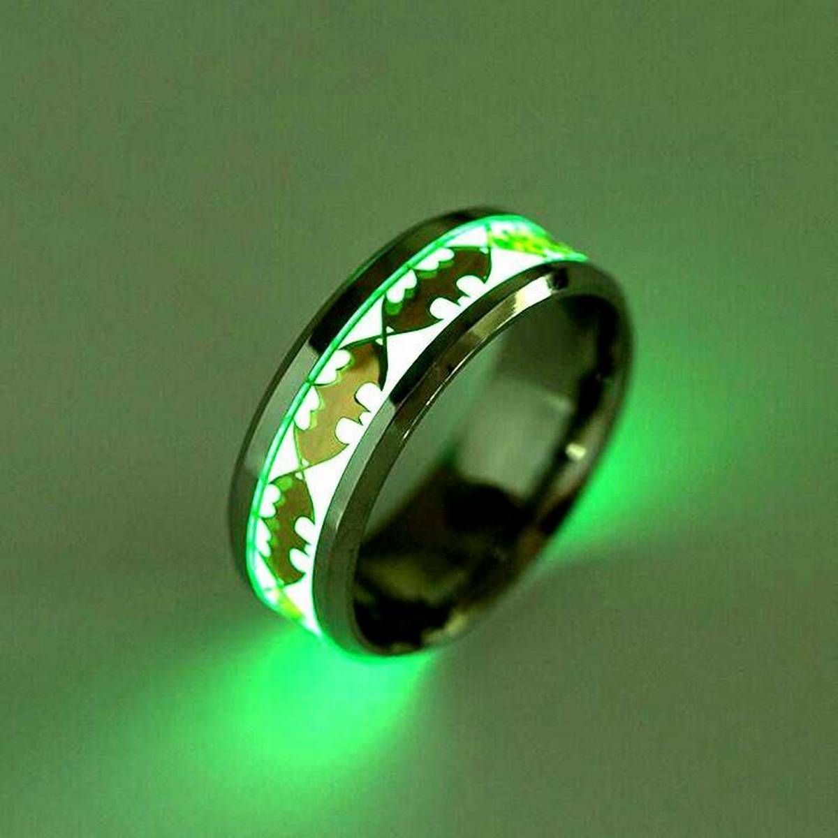 Luminous Men Ring Stainless Steel for Men Women