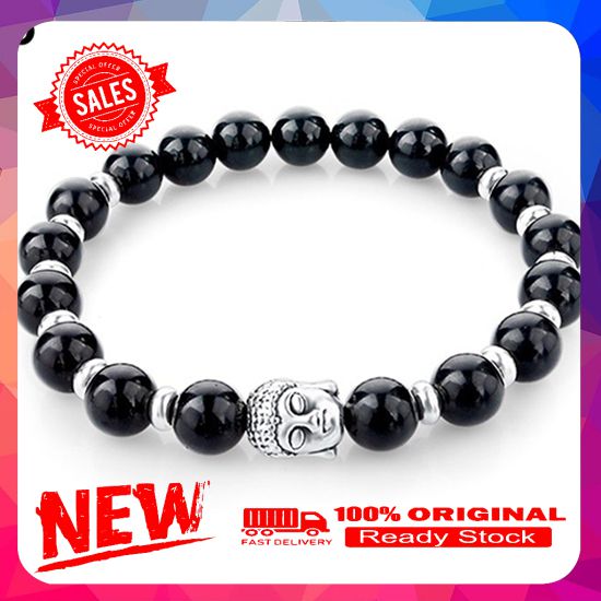 Men's Fashion Natural Stone Bracelet Concise Lucky Beads Bangle Cuff Jewelry Gift