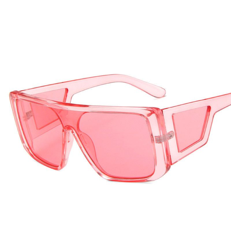 LeonLion Oversized Sunglasses Men 2021 Square Sun Glasses For Men/Women Vintage Eyeglasses Men Luxury Oculos De Sol Feminino-PinkPink