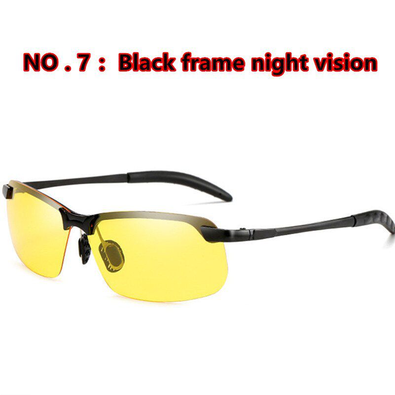 NO.7 Night vision2021 Fashion sunglasses men polarized photochromic Coating Mirror Pilot Goggle UV400 night vision Driving Women Eye glasses