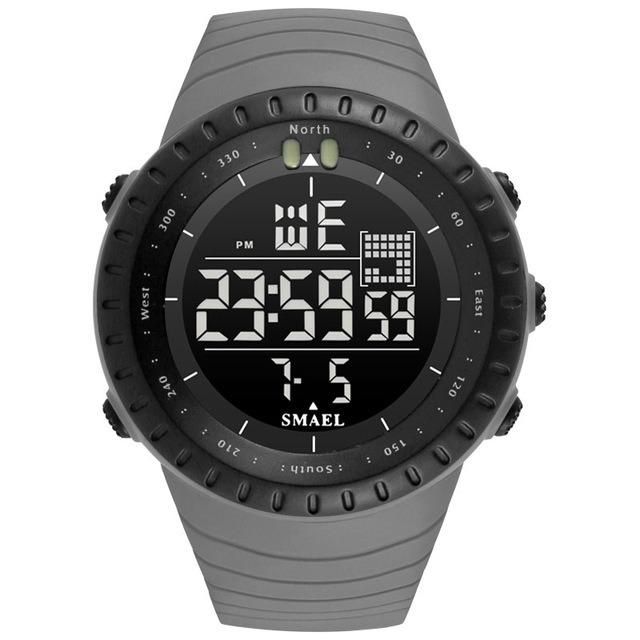 SMAEL Brand Sport Watch 50 Meters Waterproof Watch Men Chronograph Auto Date Multifunction watch 1237