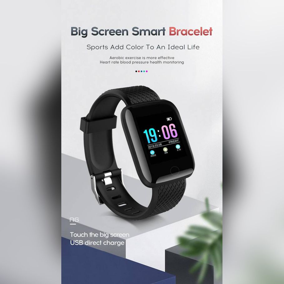 Smart Watch  D116+ PLUS Smart Bracelet Fitness Band Waterproof Smart Digital Watch