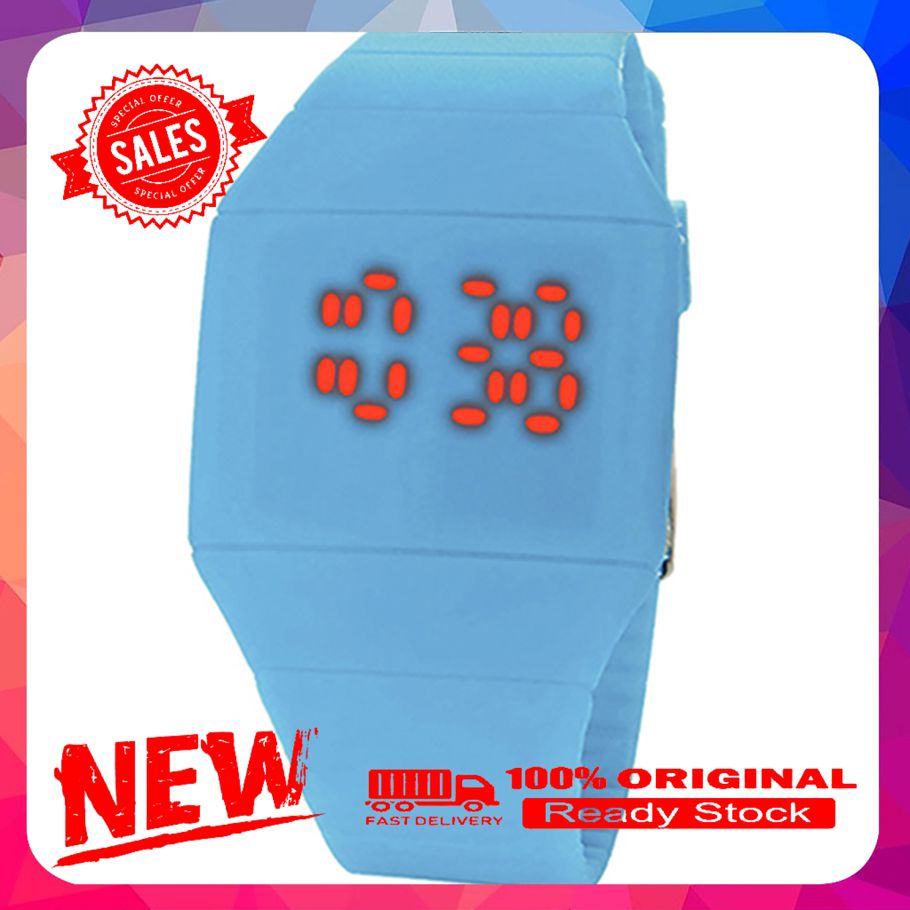 Vist Fox Fashion Men Lady Touch Digital LED Silicone Sport Wristwatch Ultra-thin Watch