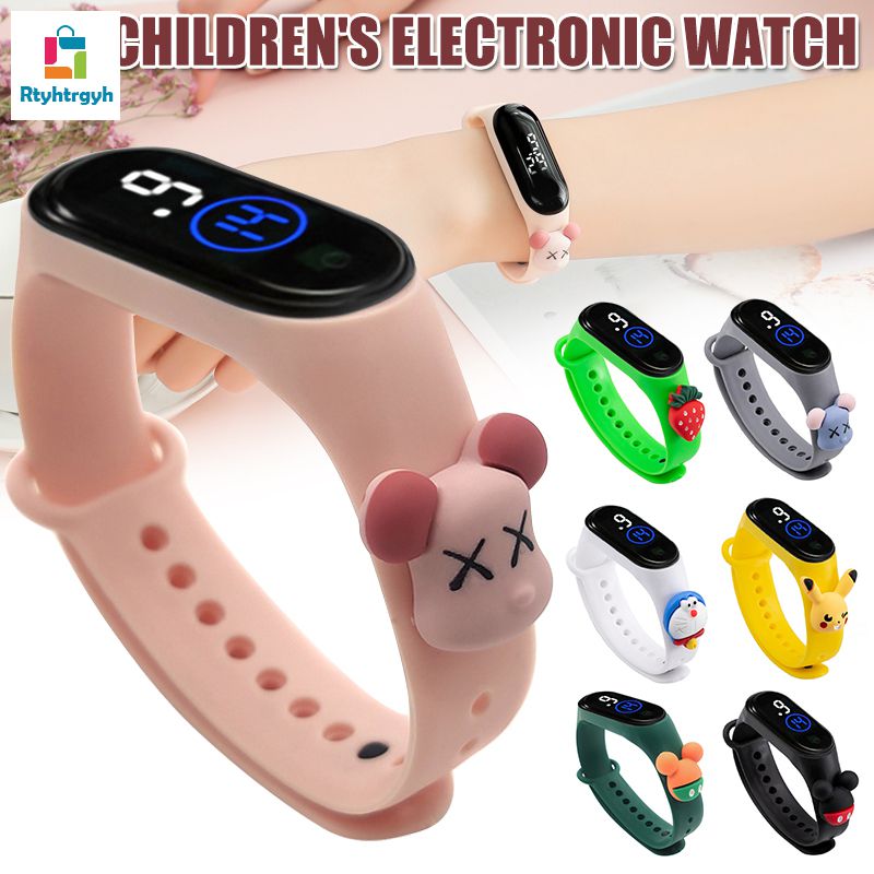 LED Sport Digital Wrist Watch Waterproof for Kids Boys Girls Men Women Silicone Bracelet Watch