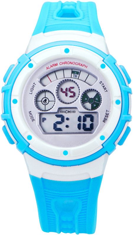 Sports Dial Design Alarm Chronograph Digital Watch - For Boys & Girls KMR-8556096-5Light Blue