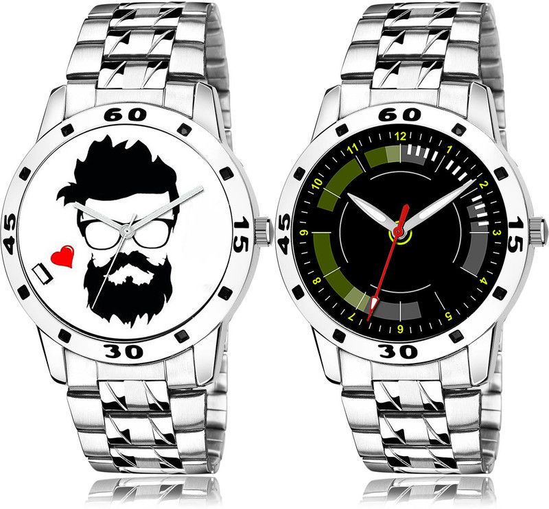 Analog Watch - For Men Classical Luxury 2 Watch Combo For Boys And Men - B823-(43-S-19)