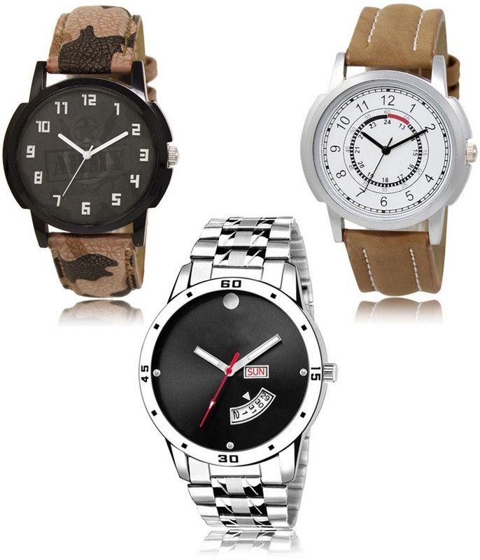 New latest Designer Combo of 3 Analog Watch - For Men LR-03-17-104