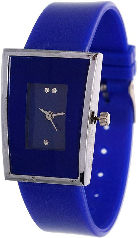 Analog Watch - For Girls Square Shape Dial-Blue Analogue