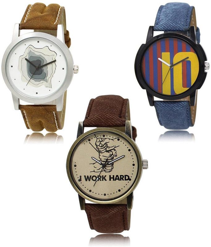 New latest Designer Combo of 3 Analog Watch - For Men LR-09-10-29
