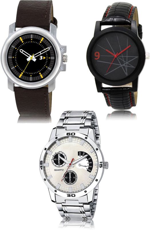 New latest Designer Combo of 3 Analog Watch - For Men 44-08-101