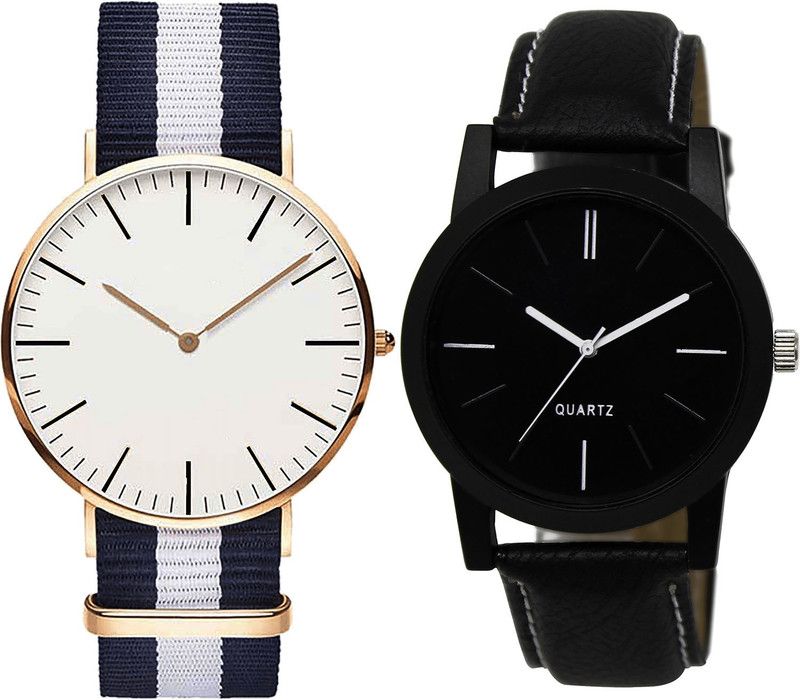 combo watch Analog Watch - For Girls Contemporary Present Love Dad Analogue Blue And Black Color Watch - B109-BL46.5