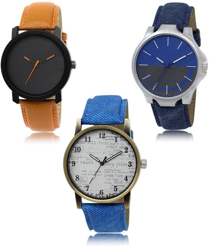 Stylish Attractive Professional Designer Combo Analog Watch - For Men L -20-24-28 Hot Selling Premium Quality Collection Latest Set of 3