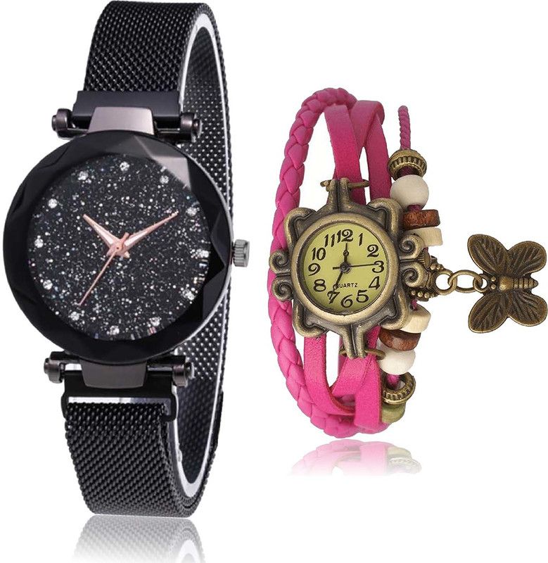 combo watch Analog Watch - For Girls Modern Exclusive Magnet And Butterfly Combo Watch For Girls And Women - GC7-G63