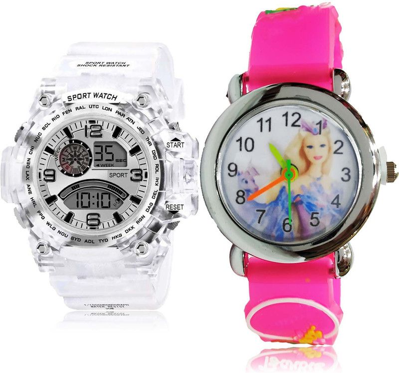 combo watch Analog-Digital Watch - For Men Classical Professional Army Digital Sports And Erika Doll Kids 2 Watch Combo For Boys And men - BC31-BK19