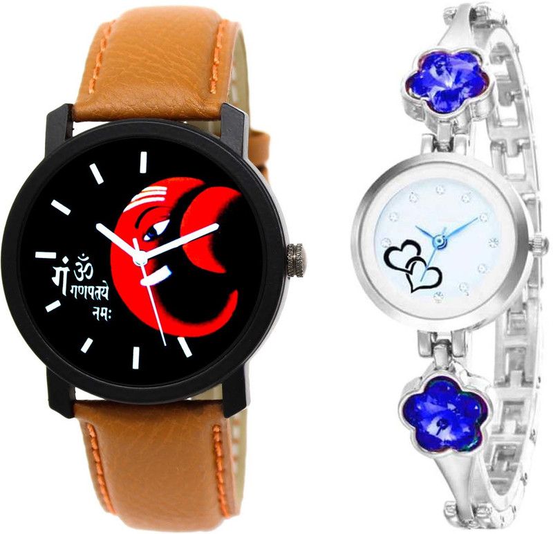 SHIPKART Analog Watch - For Couple RED GANESH COMBO WATCH FOR MEN AND WOMEN