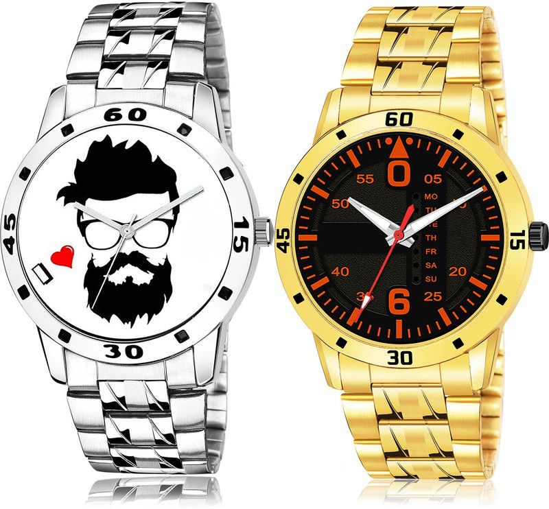 Analog Watch - For Men Brand New Formal 2 Watch Combo For Boys And Men - B823-(22-S-21)