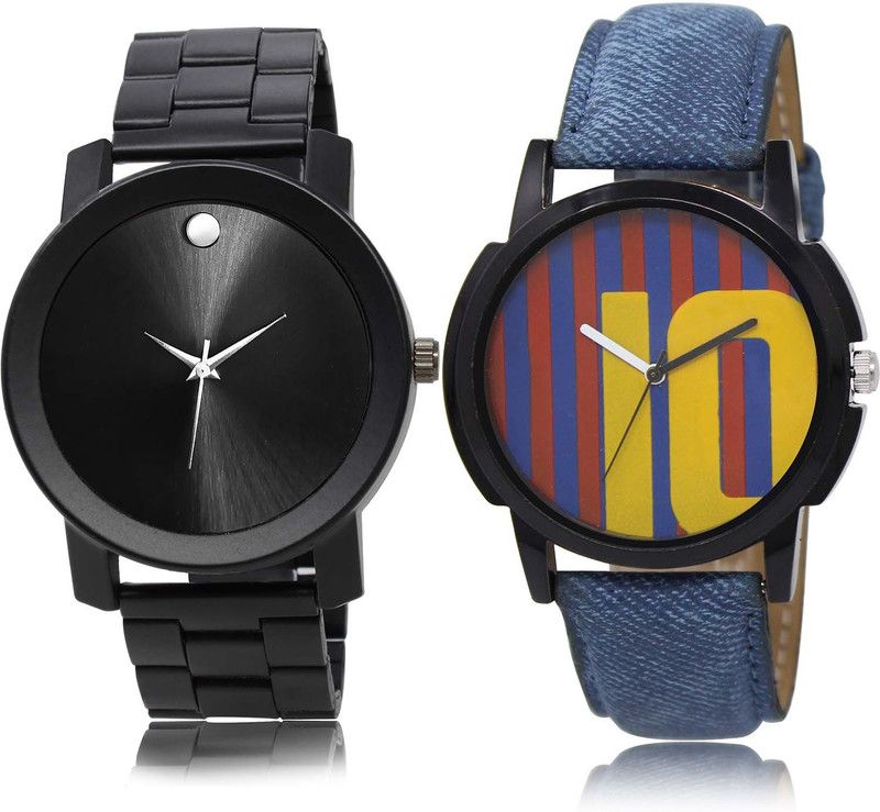 Analog Watch - For Men Best Party Wedding Chain Watch And Messi Football Watch - B777-BL46.10 (Combo Of 2 )