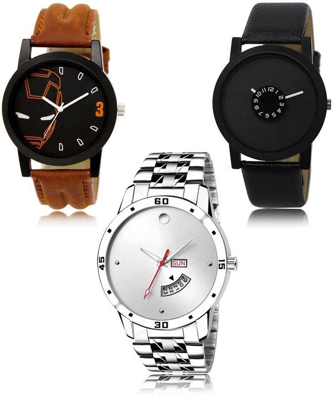 New latest Designer Combo of 3 Analog Watch - For Men -04-25-103