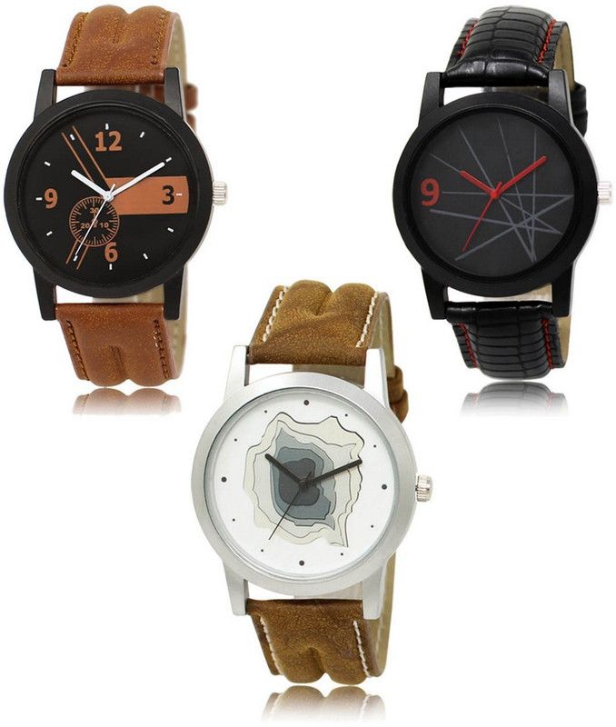 New latest Designer Combo of 3 Analog Watch - For Men LR-01-08-09