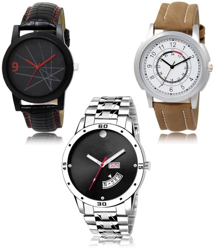 New latest Designer Combo of 3 Analog Watch - For Men LR-08-17-104