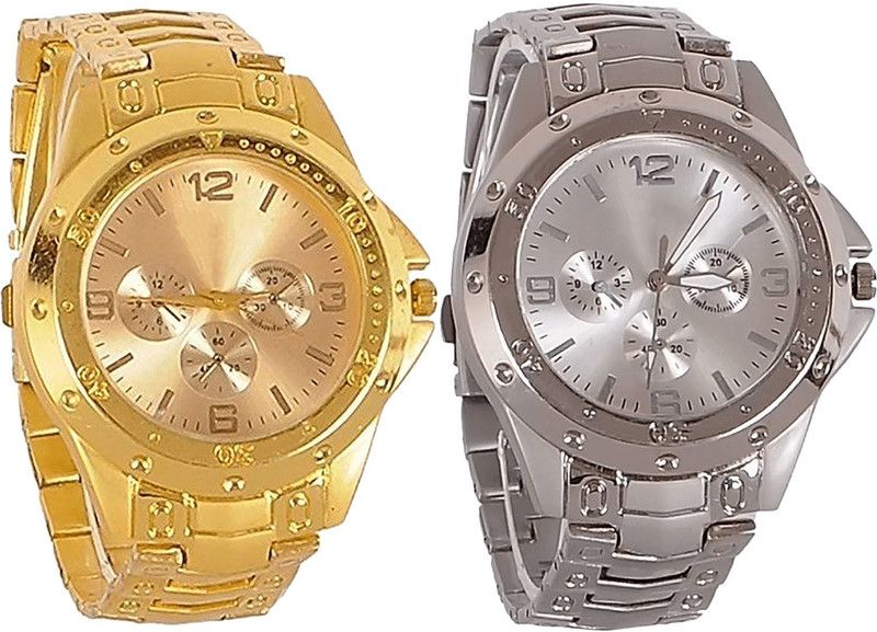 combo watch Analog Watch - For Girls Best Party Wedding Analogue Gold And Silver Color Boys And Men Watch - B71-B72 (Combo Of 2 )
