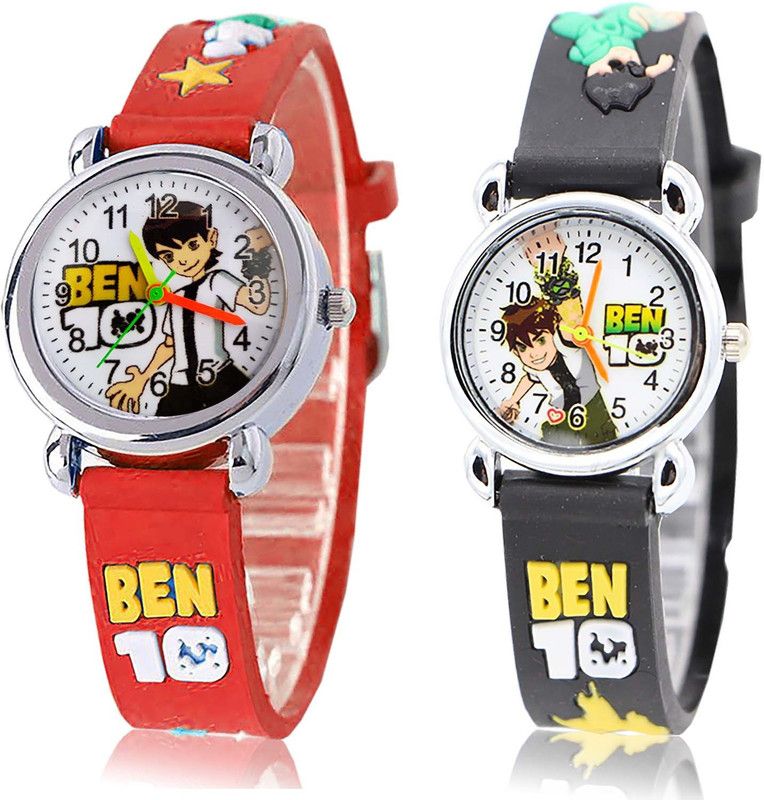 combo watch Analog Watch - For Men & Women Classical Party Wedding Ben 10 Kids 2 Watch Combo For Girls And Women - GC121-GC34