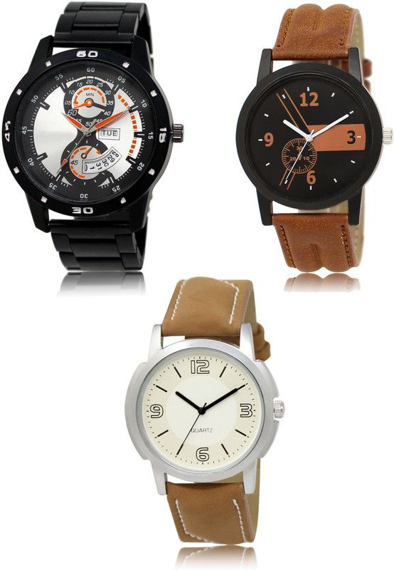 New latest Designer Combo of 3 Analog Watch - For Men 107-01-16
