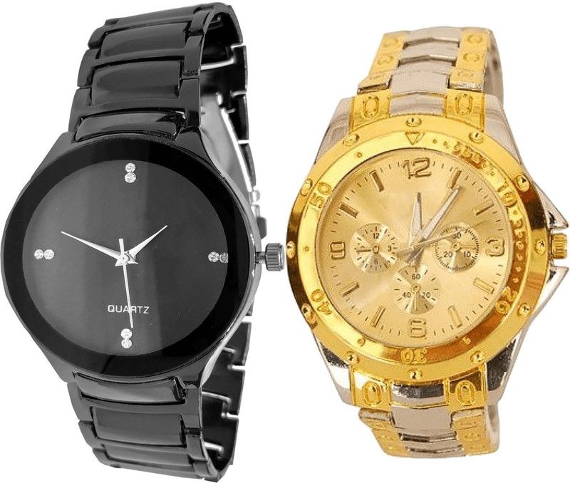 combo watch Analog Watch - For Boys Contemporary Model Analogue Black And Silver Color Boys And Men Watch - B67-B75 (Combo Of 2 )