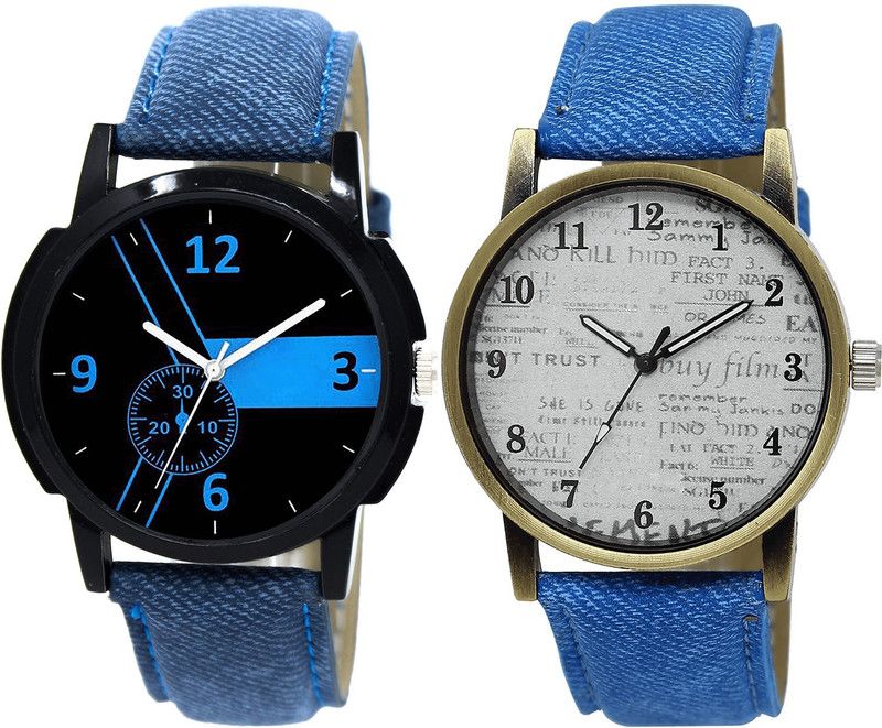 combo watch Analog Watch - For Girls Latest Fancy Analogue Blue Color Boys And Men Watch - B7-BL46.28 (Combo Of 2 )