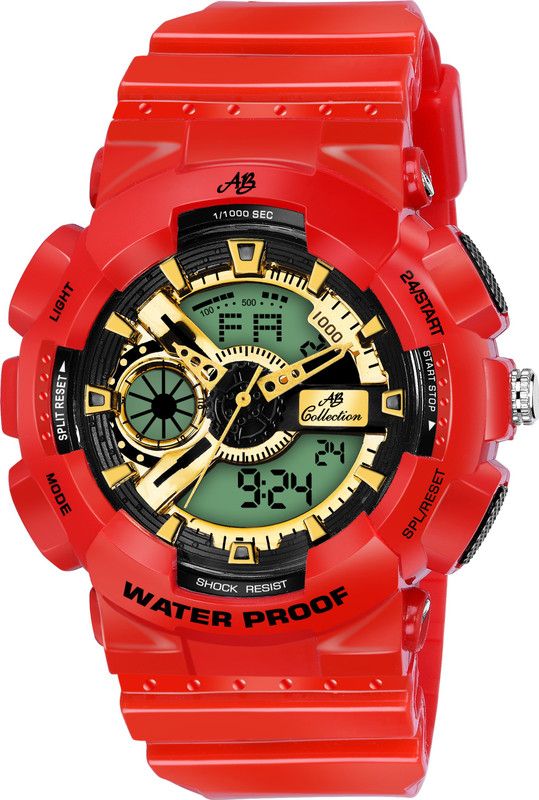 G-Style S-007SHOCK Analog-Digital Watch - For Men Golden Dial
