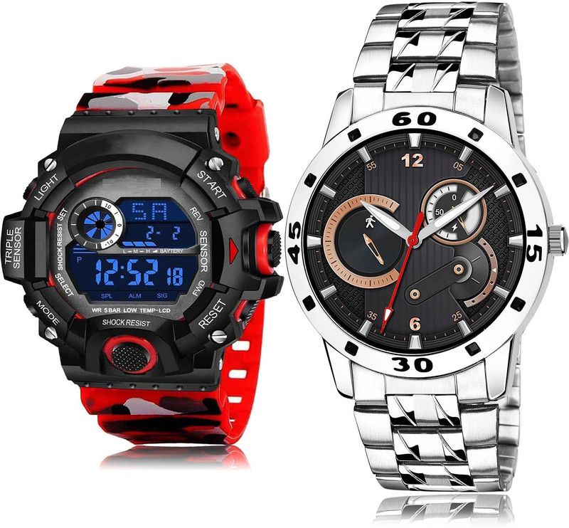 Analog-Digital Watch - For Men Brand New Exclusive 2 Watch Combo For Boys And Men - BC21-(19-S-19)