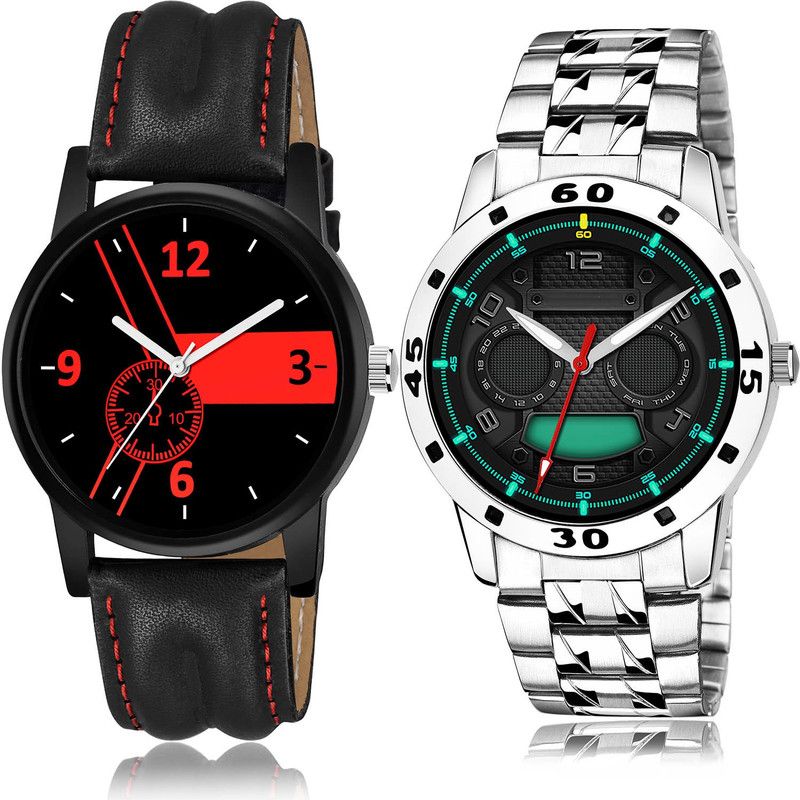 Analog Watch - For Men Classical Fashion 2 Watch Combo For Boys And Men - B680-(57-S-19)