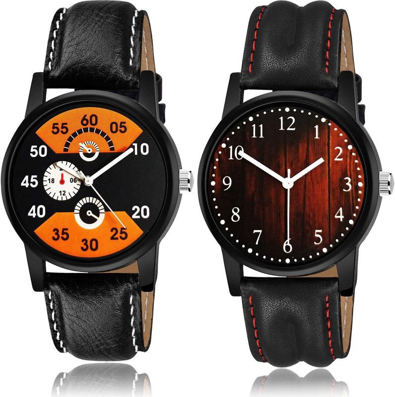combo watch Analog Watch - For Men New Fashion Wood Texture Watch - B826-B654 (Combo Of 2 )