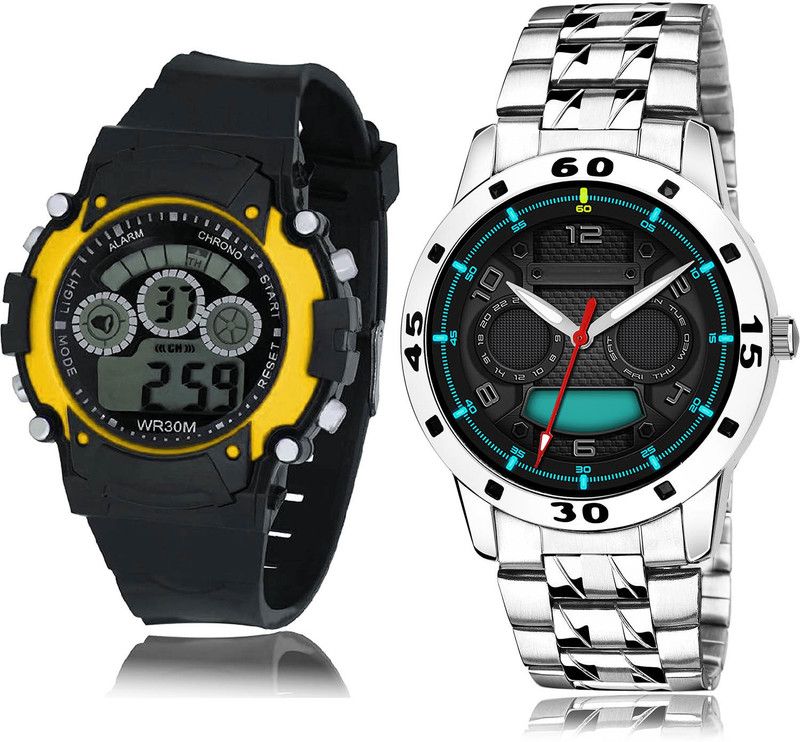 Analog-Digital Watch - For Boys Classical Model 2 Watch Combo For Boys And Men - B6-(58-S-19)