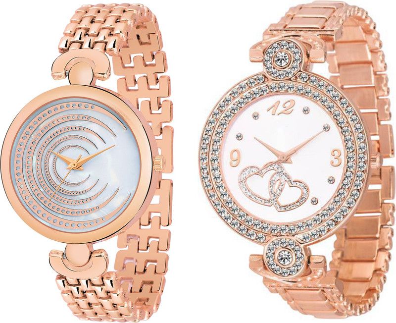 Analog Watch - For Girls Combo pack 2 New Diamond Studded Watch For Girls & Women BB-07232