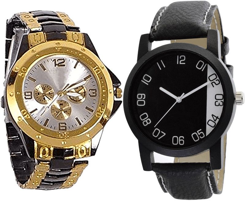 combo watch Analog Watch - For Boys Best Chronograph Analogue Black Color Boys And Men Watch - B73-B38 (Combo Of 2 )