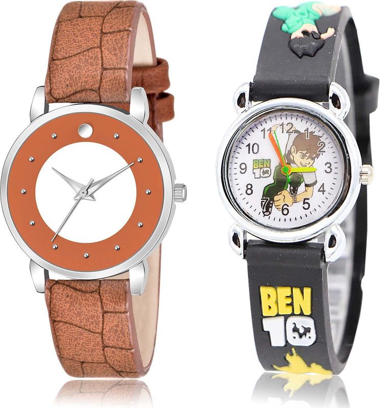 combo watch Analog Watch - For Girls Contemporary Heart Ben 10 Kids 2 Watch Combo For Girls And Women - GM339-GC83